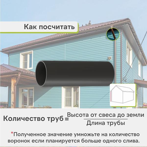 Docke ЛЮКС Труба водосточная 3000мм Графит