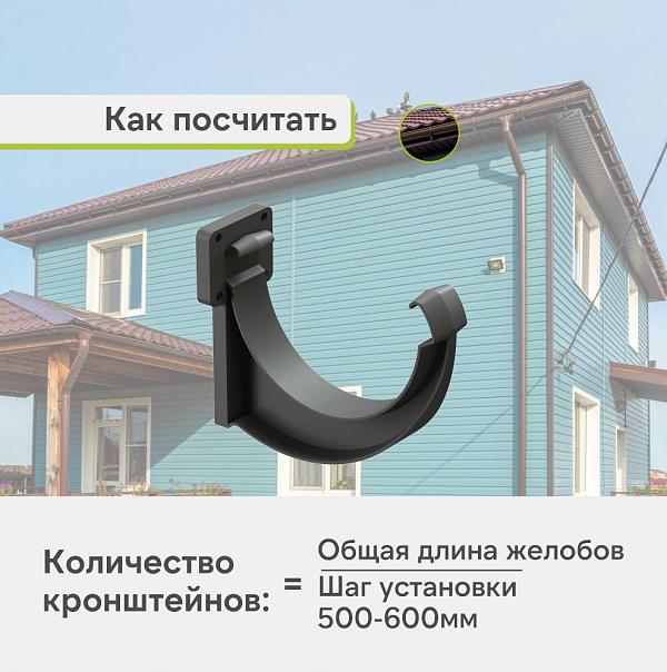Docke ЛЮКС Кронштейн желоба ПВХ Графит