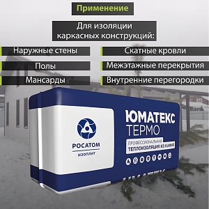 Купить Базальтовая теплоизоляция UMATEX Termo Smart (XL) 100 1200x600мм (0.576м3), уп. в Иркутске