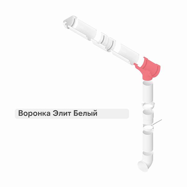 Воронка 82мм Альта-Профиль "Элит" ПВХ Белая