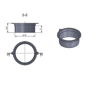 Купить Патрубок DN110 (для низкопрофильных лотков DN100 и DN150) Aquastok 9310101 в Иркутске