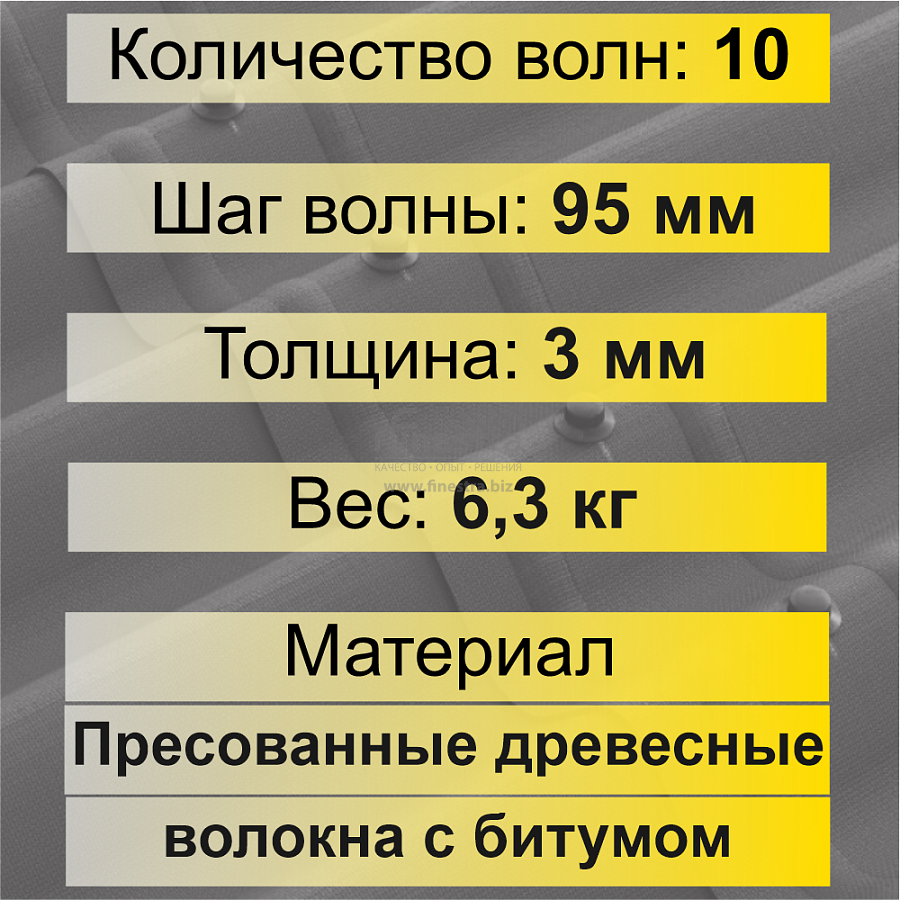 Лист Ондулин SMART (0.95х1.95 м)