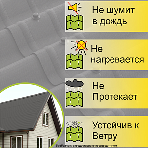 Купить Лист Ондулин SMART (0.95х1.95 м) Серый в Красноярске