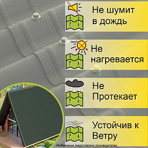 Купить Лист Ондулин SMART (0.95х1.95 м) Зеленый в Красноярске