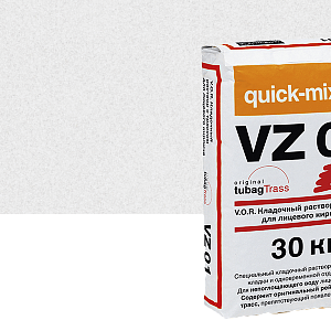 Купить VZ 01 V.O.R. Кладочный раствор с трассом для облицовочного кирпича Quick-mix, 30кг 72201, A (алебастрово-белый) в Иркутске