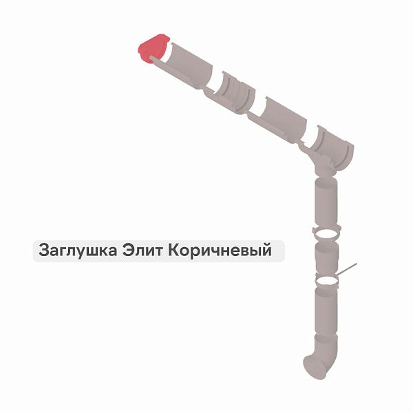 Заглушка Альта-Профиль "Элит" ПВХ Коричневая