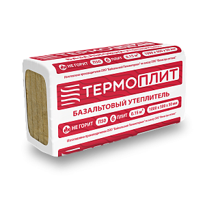 Купить Базальтовая теплоизоляция Термоплит 1000x500x50мм П50 (6 плит, 0.15м3), уп. в Иркутске