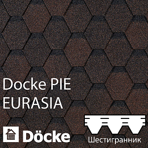 Гибкая черепица Docke PIE EURASIA Шестигранник 3м2/уп
