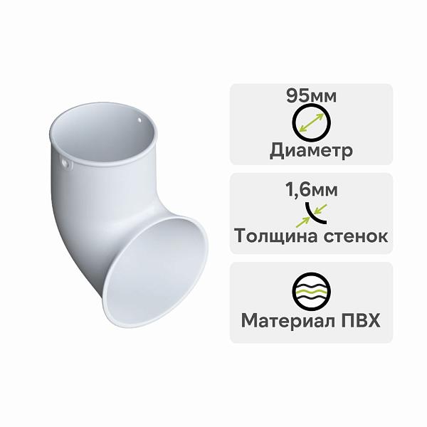 Слив трубы Альта-Профиль "Элит" ПВХ Белый