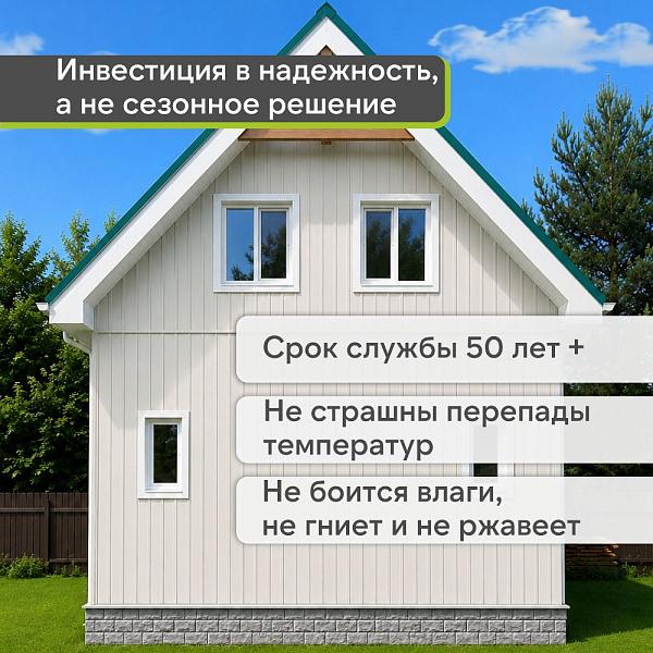 Docke ПРЕМИУМ Вертикальный сайдинг S7 3000х180мм 0,54м2 Пломбир