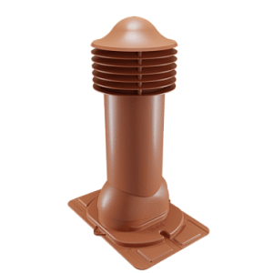 Купить Труба вентиляционная Viotto с универсальным проходным элементом (утепленная, d125 мм, h650 мм) RAL 8004 Медно-коричневый в Иркутске