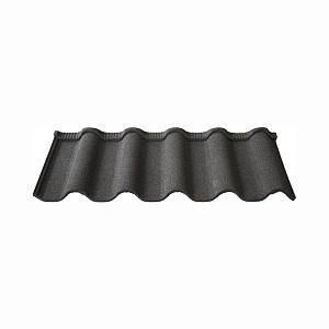 Композитная черепица Stone Cover Андалузия 1280x420х0,45мм 0,46м2  — Графит (RAL 7024)