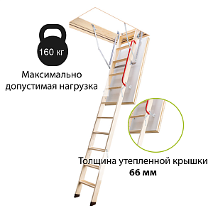 Купить Чердачная лестница Fakro LTK термоизоляционная складная 60х120х280см в Иркутске