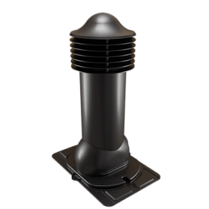 Купить Труба вентиляционная Viotto с универсальным проходным элементом (утепленная, d150 мм, h650 мм) RAL 9005 Черный в Иркутске