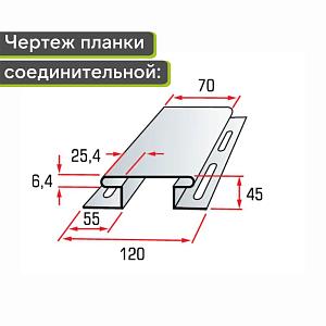 Планка соединительная К-18 - ВН "КАРЕЛИЯ" 3000мм  — Орех