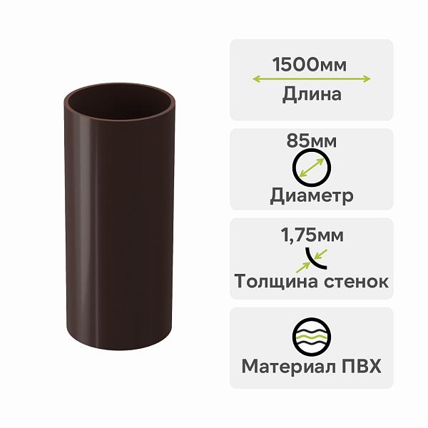 Docke ПРЕМИУМ Труба водосточная 1500мм Шоколад