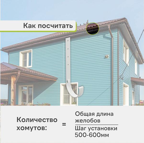Docke СТАНДАРТ Кронштейн желоба металлический 120х300мм Белый