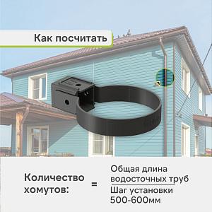 Docke СТАНДАРТ Хомут универсальный 80мм  — Серый