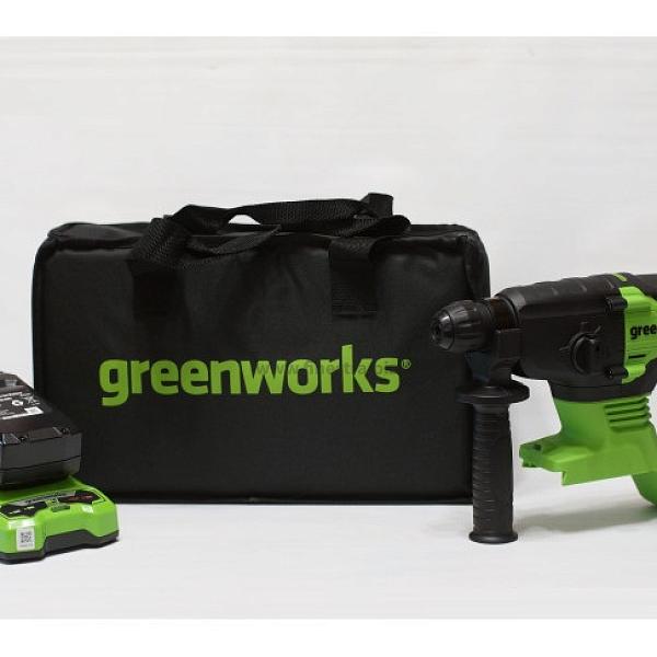 Перфоратор аккумуляторный бесщеточный Greenworks (2 ДЖ, 24V, c 1хАКБ 4 Ач и ЗУ в сумке)