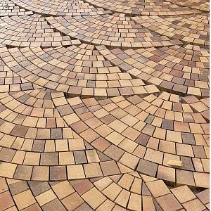 Тротуарный кирпич Westerwalder Klinker Classic 200x100x40мм  — PK86S Hellbraun-Bunt Spezial