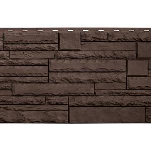 Купить Фасадная панель (камень скалистый) ЭКО Альта-Профиль 1160х450х23мм  0.47м2 Коричневый в Иркутске