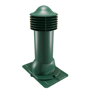 Купить Труба вентиляционная Viotto с универсальным проходным элементом (утепленная, d125 мм, h650 мм) RAL 6005 Зеленый мох в Иркутске