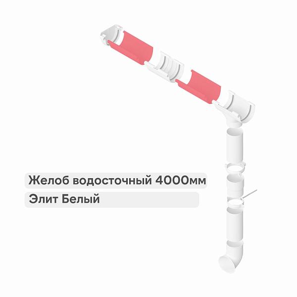 Желоб Альта-Профиль ПВХ 4000мм Белый
