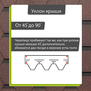 Гибкая черепица Docke СТАНДАРТ коллекция Сота 3м2/уп  — Красный