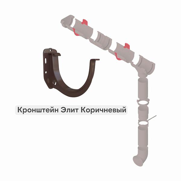 Кронштейн желоба Альта-Профиль "Элит" ПВХ Коричневый
