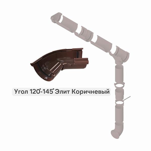 Угол желоба 120°-145° Альта-Профиль "Элит" ПВХ Коричневый