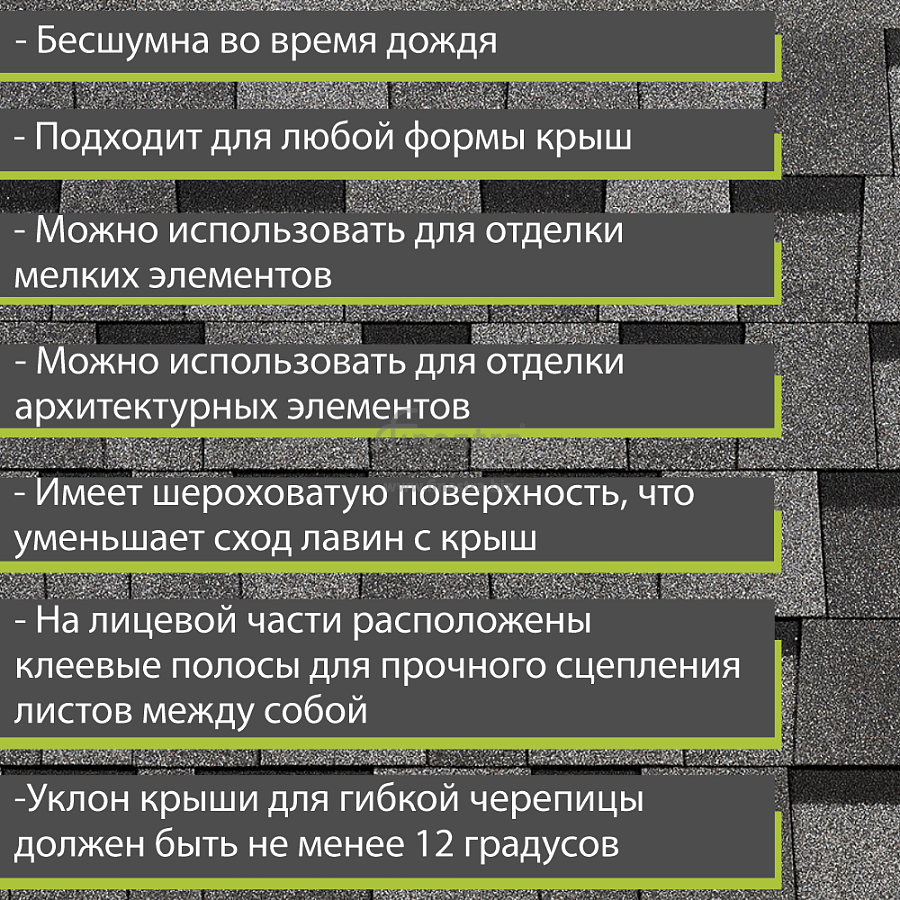 Ламинированная черепица Docke PIE STANDARD DRAGON 2.38м2/уп