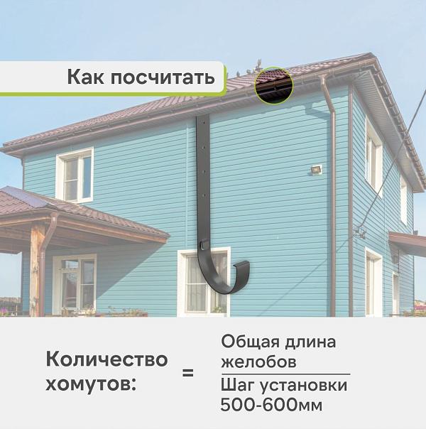 Docke СТАНДАРТ Кронштейн желоба металлический 120х300мм Серый