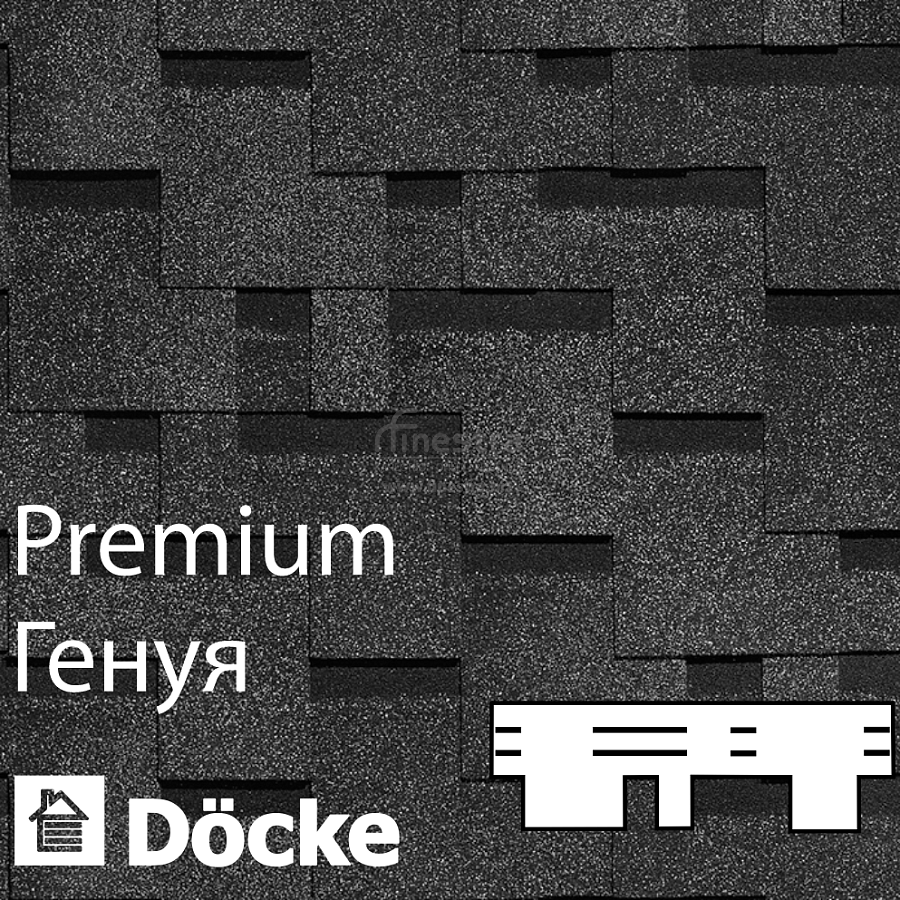 Гибкая черепица Docke PIE PREMIUM Генуя 3м2/уп