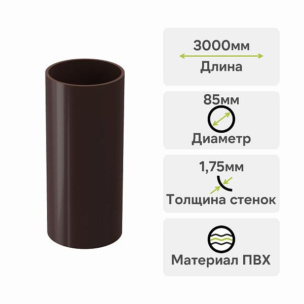 Docke ПРЕМИУМ Труба водосточная 3000мм Шоколад