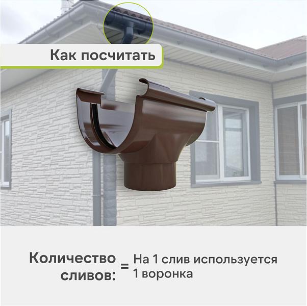 Воронка 82мм Альта-Профиль "Элит" ПВХ Коричневая