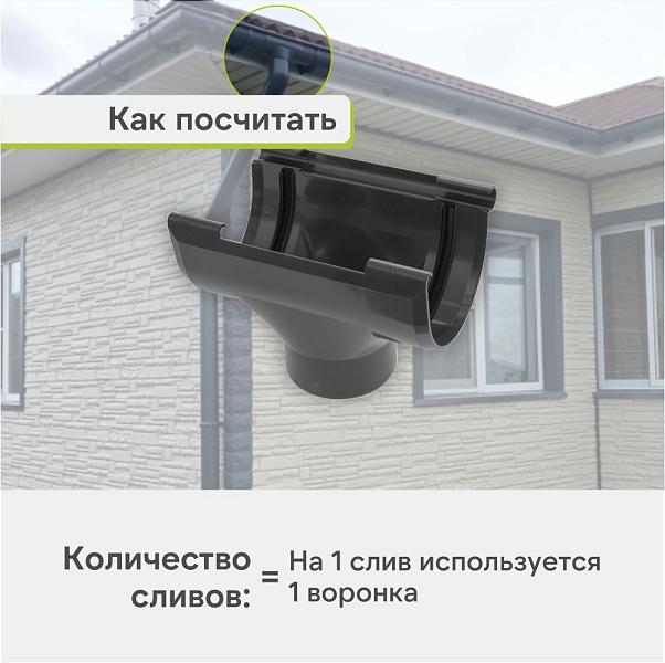 Воронка 82мм Альта-Профиль "Элит" ПВХ Графит