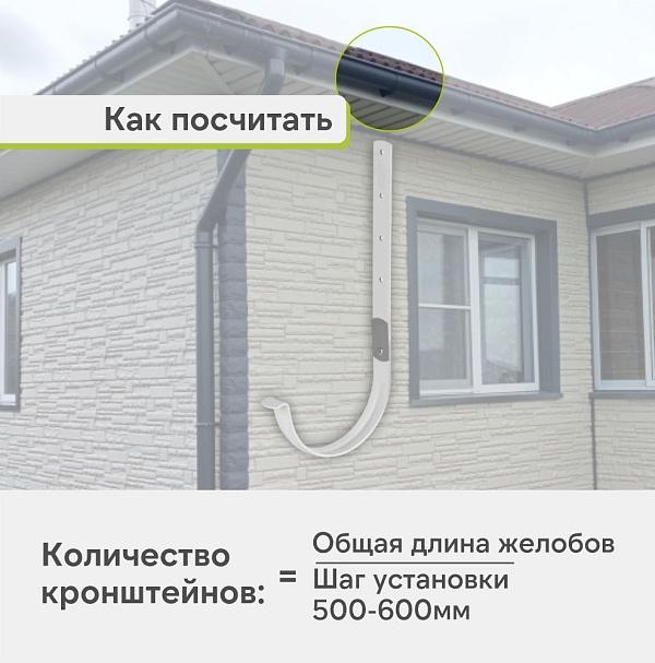 Кронштейн желоба Альта-Профиль "Элит" металл Белый