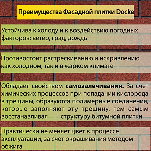 Купить Фасадная битумная плитка Docke PREMIUM BRICK  2 м2/уп Клубника в Иркутске