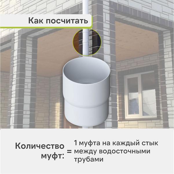 Муфта трубы Альта-Профиль "Элит" ПВХ Белая