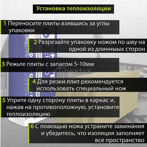Базальтовая теплоизоляция UMATEX Termo Smart (XL) 100 1200x600мм (0.576м3), уп.