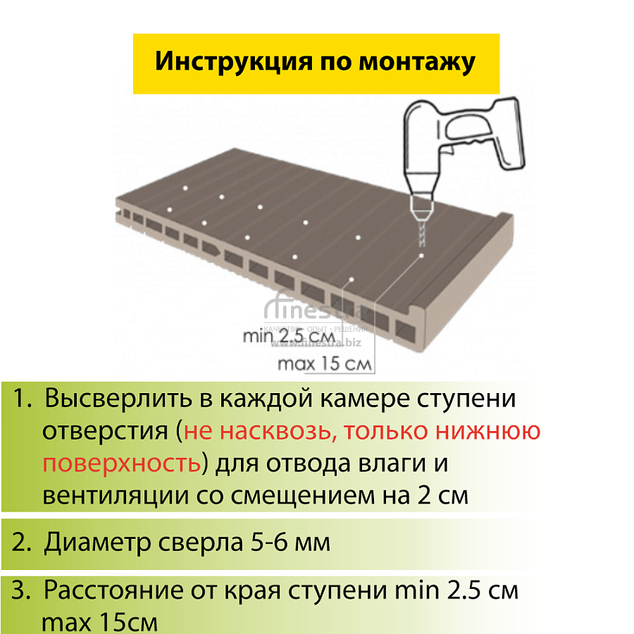 Заглушка для ступеней Terrapol 320х5,55х32мм