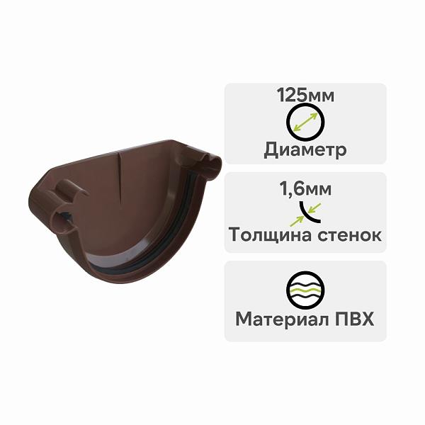 Заглушка Альта-Профиль "Элит" ПВХ Коричневая