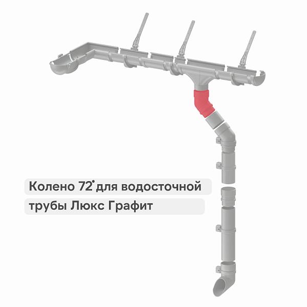 Docke ЛЮКС Колено 72° Графит