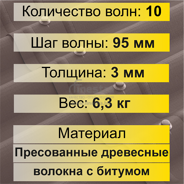 Лист Ондулин SMART (0.95х1.95 м)