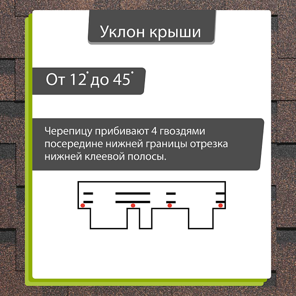 Гибкая черепица Docke СТАНДАРТ коллекция Тетрис 3м2/уп Коричневый