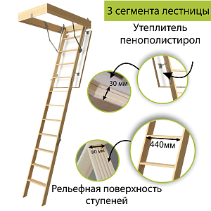 Купить Чердачная лестница Docke PREMIUM 70х120х300 см в Красноярске