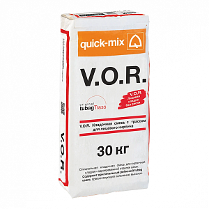 VK 01 V.O.R. Кладочный раствор с трассом для облицовочного кирпича Quick-mix, 30кг  — 72142, P (светло - коричневый)
