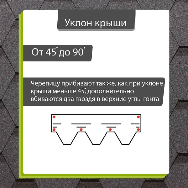 Гибкая черепица Docke СТАНДАРТ коллекция Сота 3м2/уп Серый