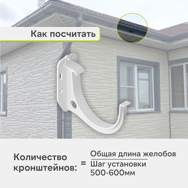 Кронштейн желоба Альта-Профиль "Элит" ПВХ Белый