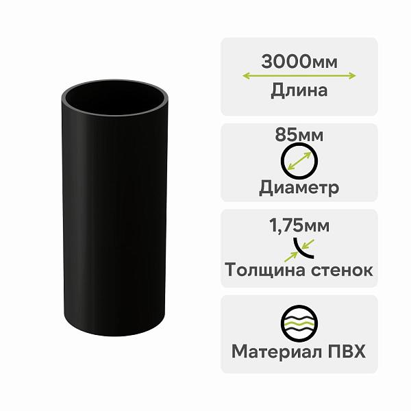 Docke ПРЕМИУМ Труба водосточная 3000мм Карбон